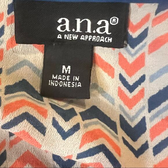 A.N.A. A New Approach Sleeveless Chevron Print A-line dress size M - Picture 5 of 10